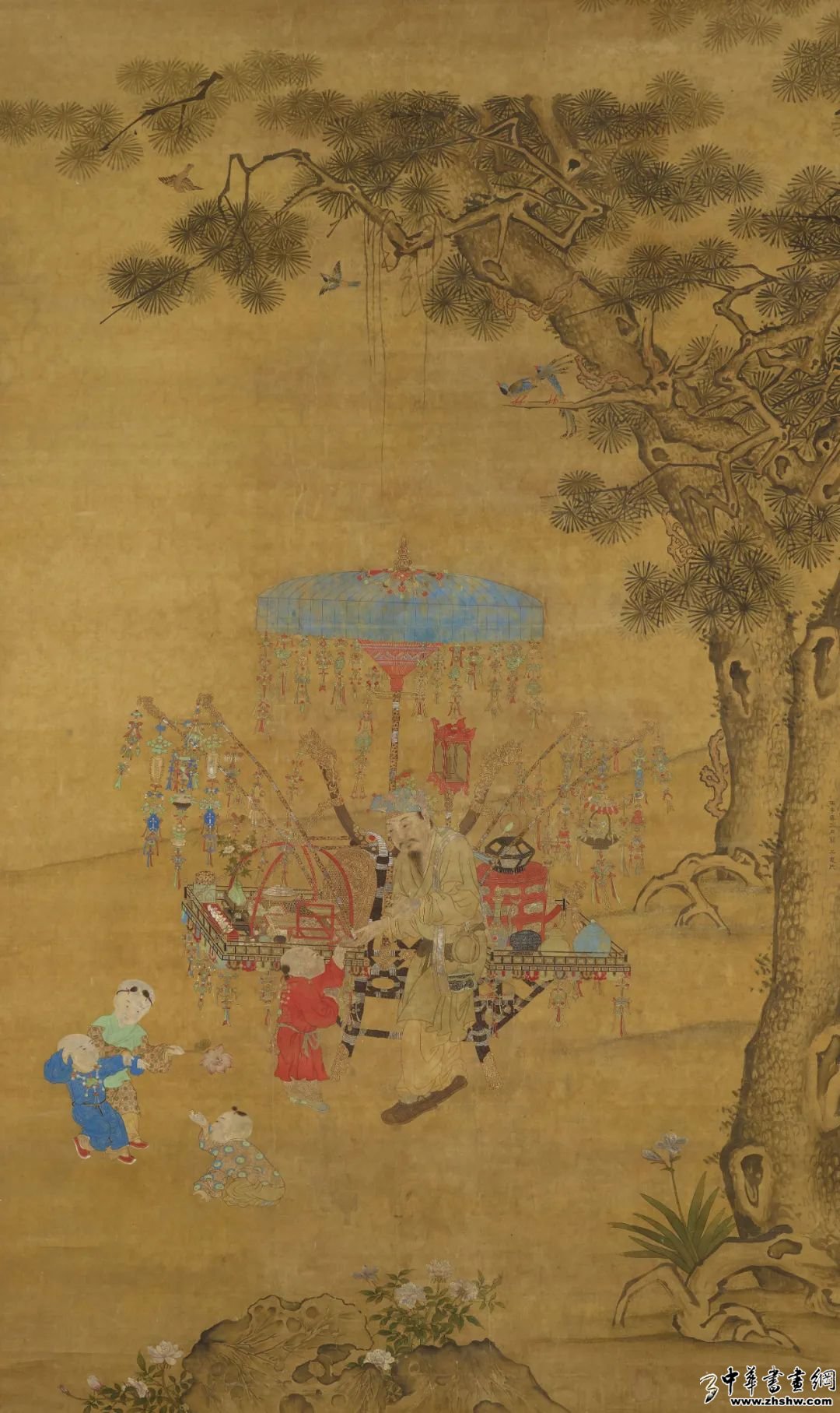 明&nbsp;&nbsp;崔子忠（传）&nbsp;货郎图 大英博物馆藏