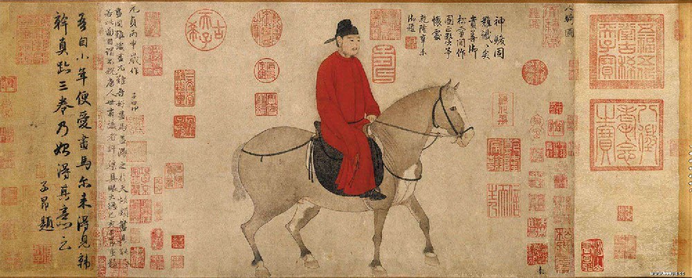 《人骑图》赵孟頫·元代